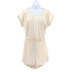 Corey Ivory Candy Ribbon Romper